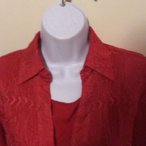 Joanna Red Blouse & Shell size Small - Picture 2 of 5
